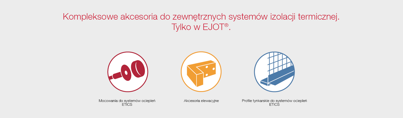 Kompleksowe akcesoria do zewnętrznych systemów izolacji termicznej. Tylko w EJOT®.